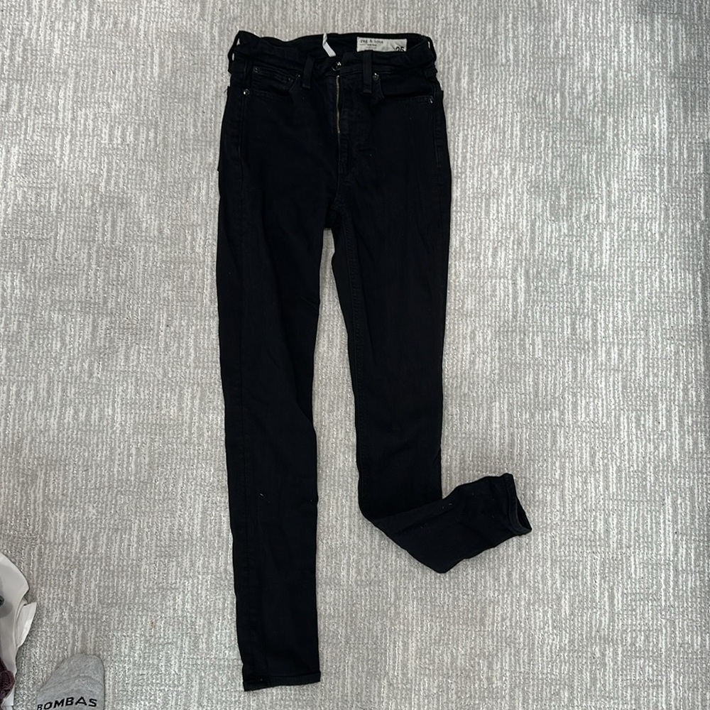 rag & bone Nina high rise black denim